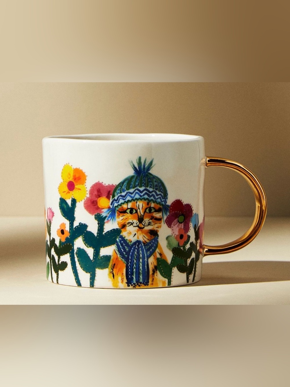 Anthropologie Francesca Kaye Feline Atelier Mug